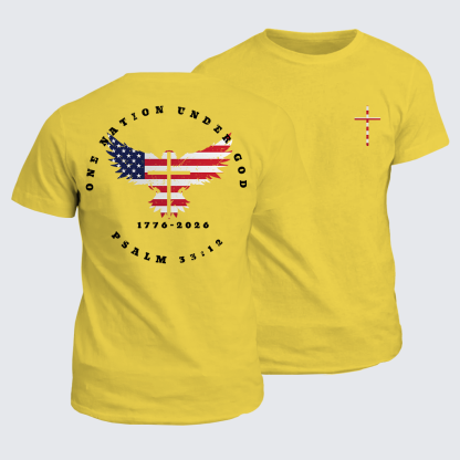 One Nation Under God Jesus God Christian Cotton T-Shirt