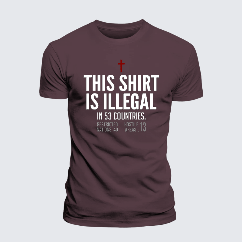 This Shirt is Illegal Jesus God Christian Premium Mercerized Cotton Tee