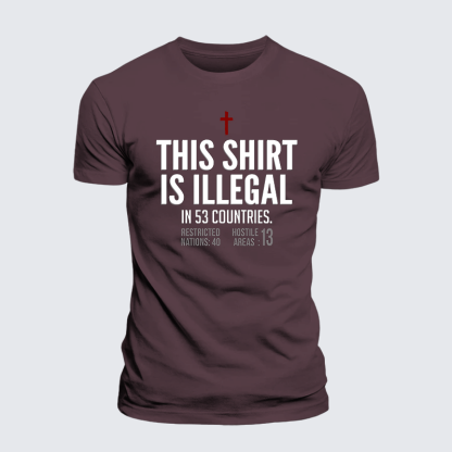 This Shirt is Illegal Jesus God Christian Premium Mercerized Cotton Tee