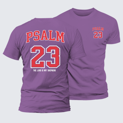 Psalm 23 Jesus God Christian Premium Mercerized Cotton Tee