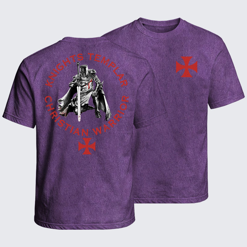 Washed T-Shirt - Knights Templar Templar Cross Crusader Knight