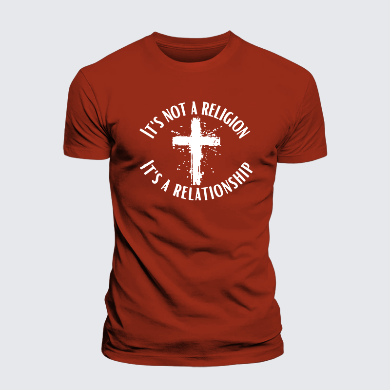 It's Not A Religion It's A Relationship Jesus God Christian Premium Mercerized Cotton Tee