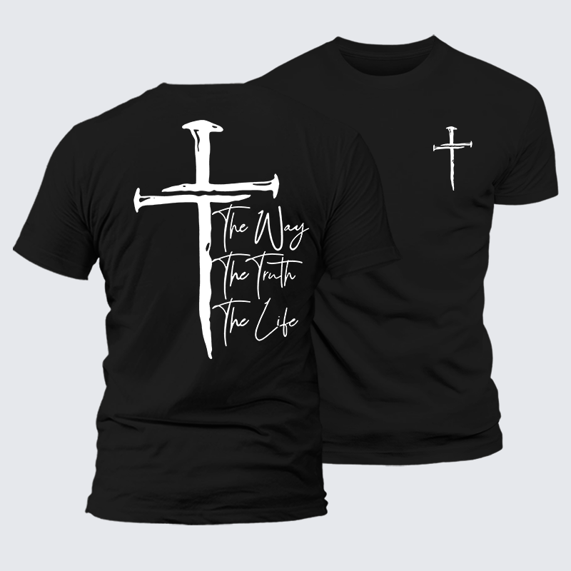 Jesus The Way The Truth The Life Jesus God Christian Premium Mercerized Cotton Tee