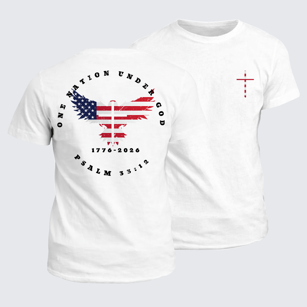 One Nation Under God Jesus God Christian Cotton T-Shirt
