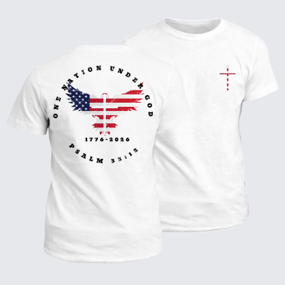 One Nation Under God Jesus God Christian Cotton T-Shirt