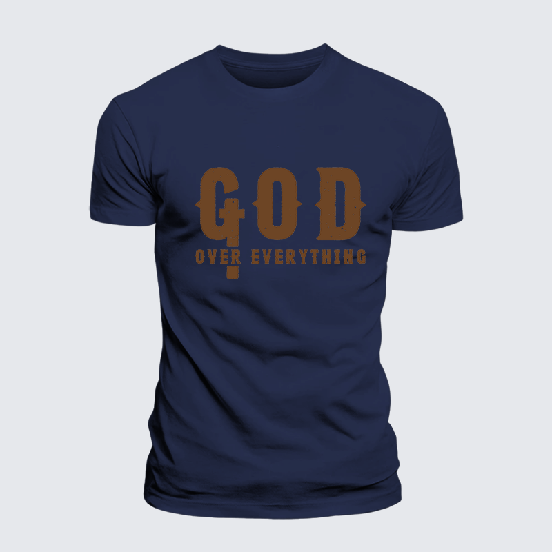 God over Everything Jesus God Christian Premium Mercerized Cotton Tee