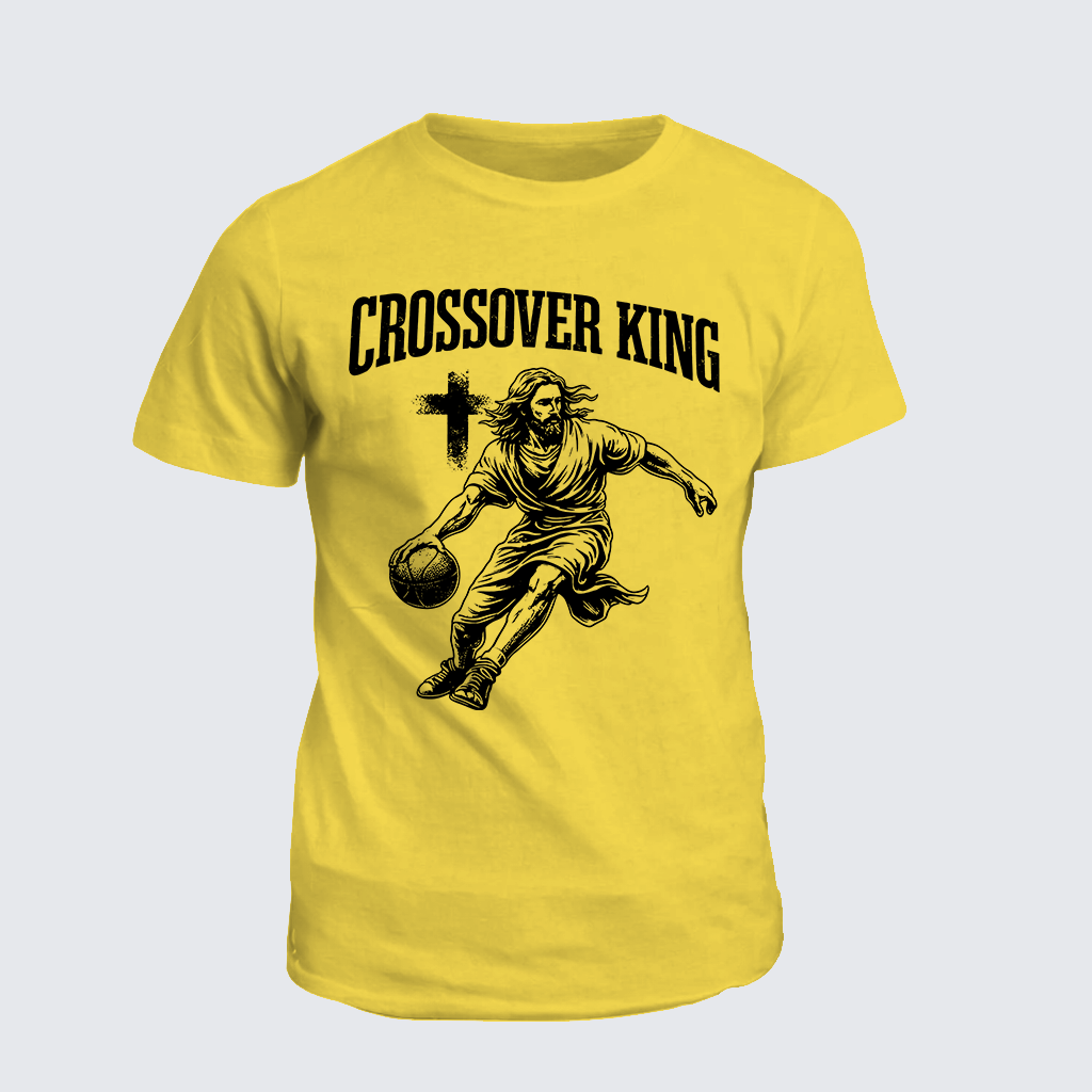 Crossover King Jesus God Christian Cotton T-Shirt
