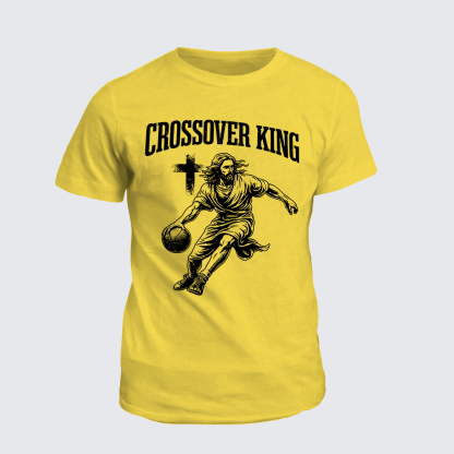 Crossover King Jesus God Christian Cotton T-Shirt