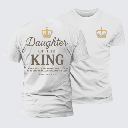 Daughter Of The King Jesus God Christian Premium Mercerized Cotton Tee
