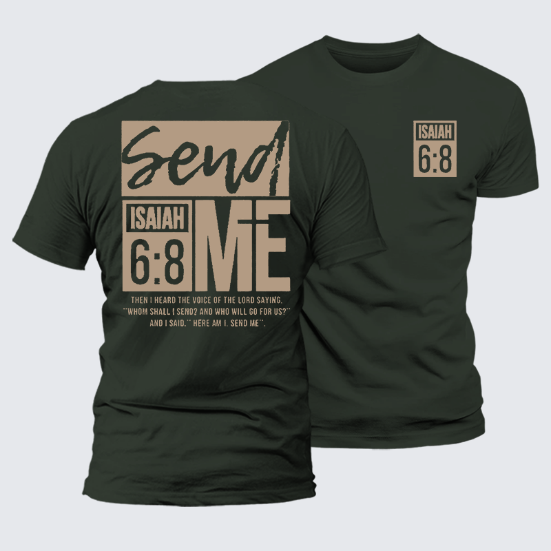 Send Me  Jesus God Christian Premium Mercerized Cotton Tee