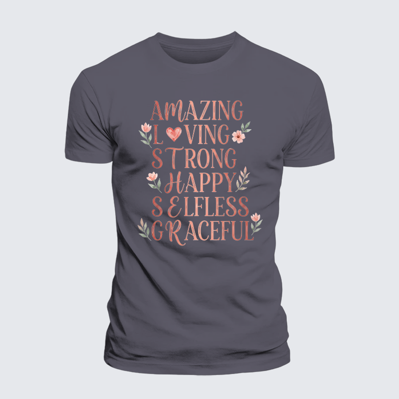 Amazing Mother Jesus God Christian Premium Mercerized Cotton Tee