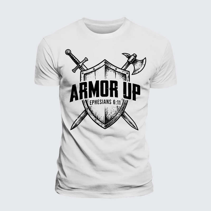 Armor Up Jesus God Christian Premium Mercerized Cotton Tee