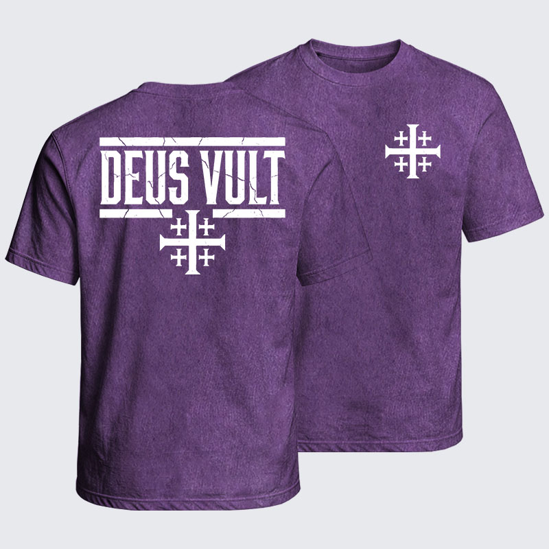 Washed T-Shirt - Deus Vult