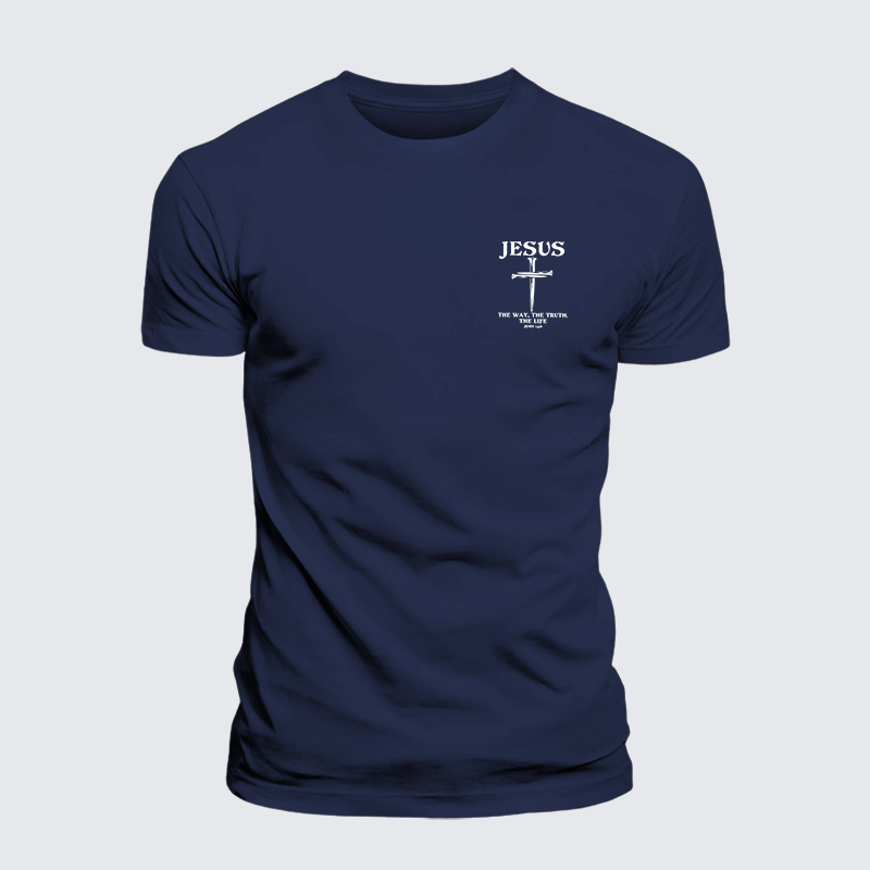 Jesus The Way The Truth The Life  Jesus God Christian Premium Mercerized Cotton Tee