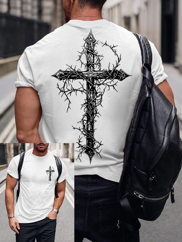Cross Jesus God Christian Cotton T-Shirt
