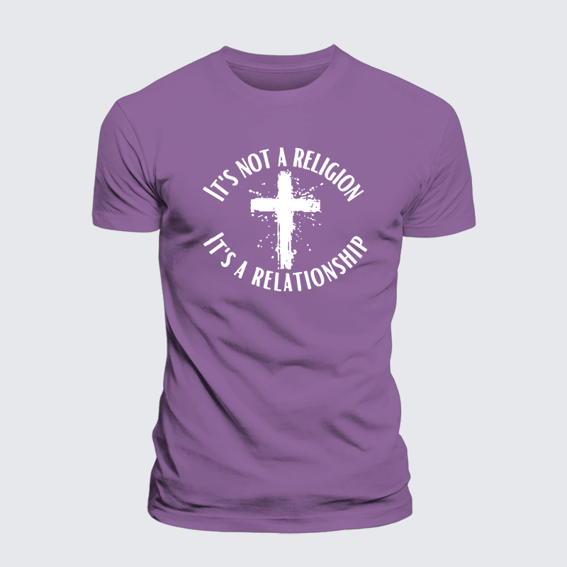 It's Not A Religion It's A Relationship Jesus God Christian Premium Mercerized Cotton Tee