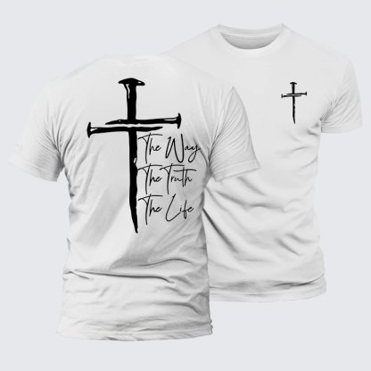 Jesus The Way The Truth The Life Jesus God Christian Premium Mercerized Cotton Tee