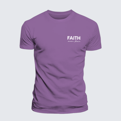 Faith over Fear Jesus God Christian Premium Mercerized Cotton Tee