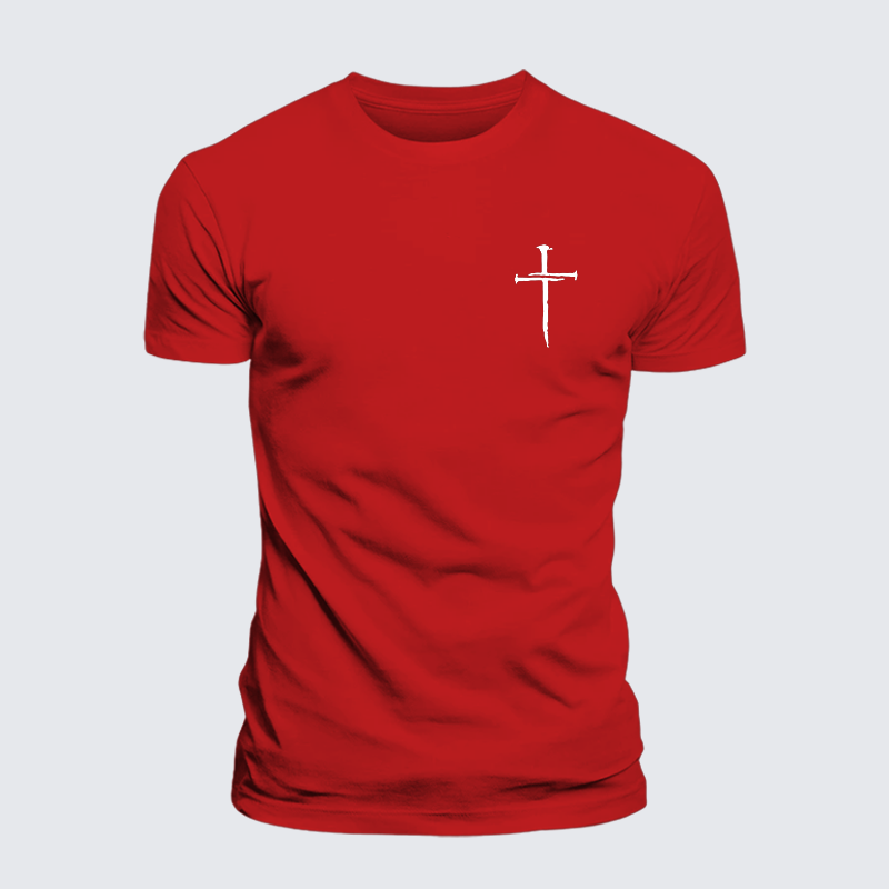 Red Cross  Jesus God Christian Cotton T-Shirt