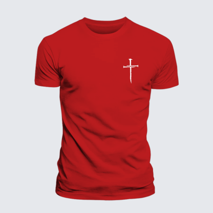 Red Cross  Jesus God Christian Cotton T-Shirt