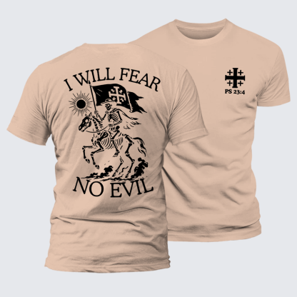 I Will Fear Jesus God Christian Premium Mercerized Cotton Tee