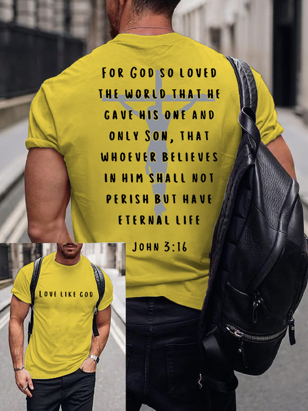 Love Like God Jesus God Christian Cotton T-Shirt