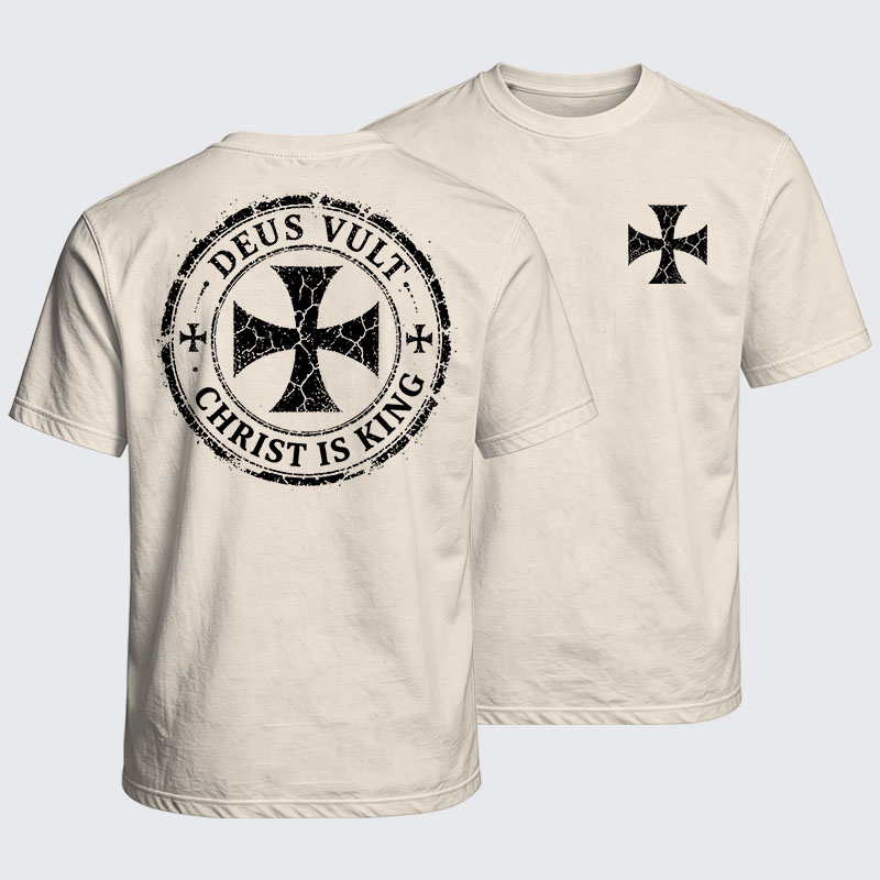 Washed T-Shirt - Deus Vult Christ Is King