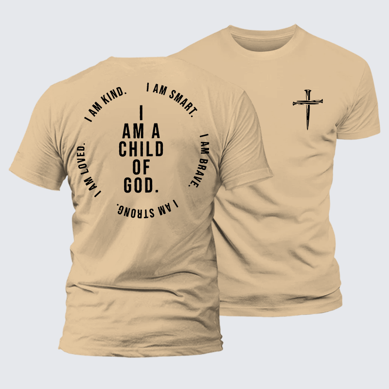 I Am A Child Of God Jesus God Christian Premium Mercerized Cotton Tee