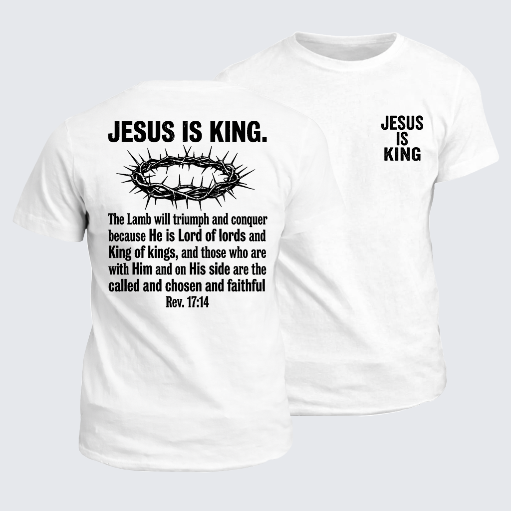 Jesus is King Jesus God Christian Cotton T-Shirt