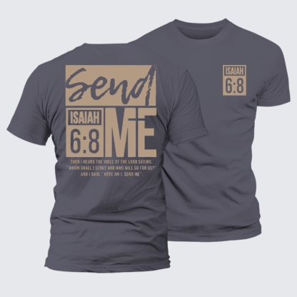 Send Me  Jesus God Christian Premium Mercerized Cotton Tee