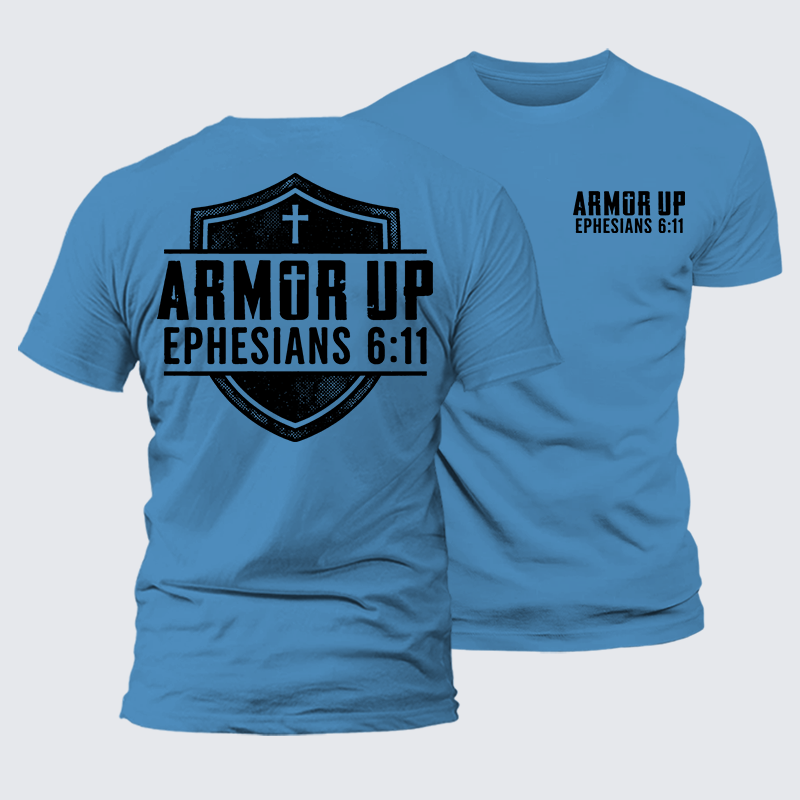 Armor Up Jesus God Christian Premium Mercerized Cotton Tee
