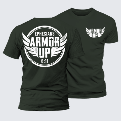 Armor Up Jesus God Christian Premium Mercerized Cotton Tee