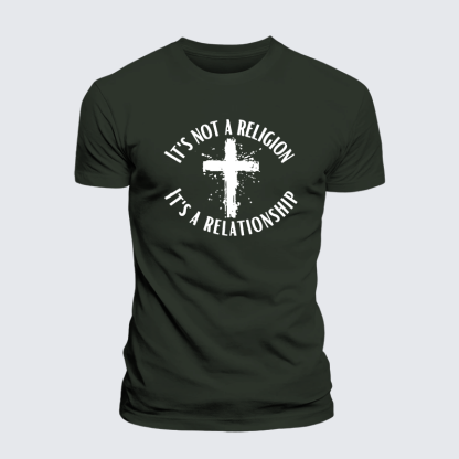 It's Not A Religion It's A Relationship Jesus God Christian Premium Mercerized Cotton Tee