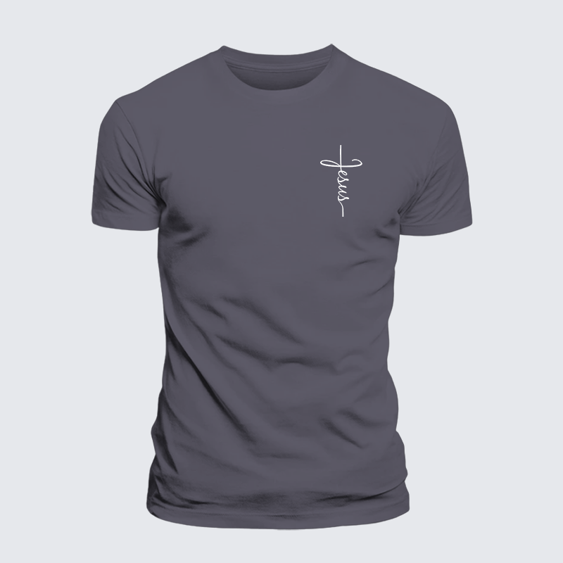 Jesus Cross Jesus God Christian Premium Mercerized Cotton Tee