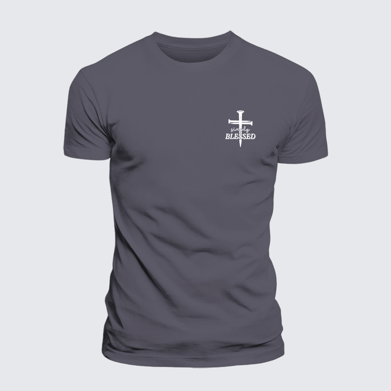 Simply Blessed Jesus God Christian Premium Mercerized Cotton Tee