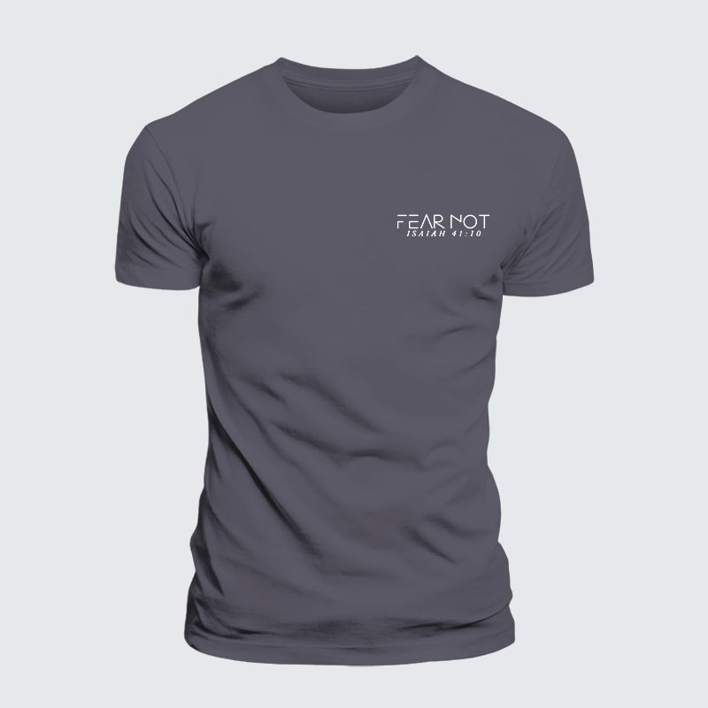 Fear Not Isaiah 41:10 Jesus God Christian Premium Mercerized Cotton Tee
