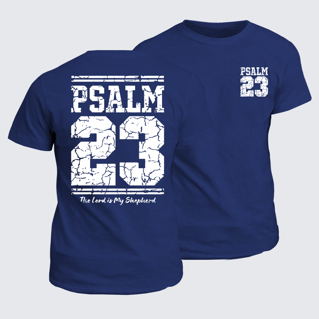 Psalm 23 The Lord Is My Shepherd Jesus God Christian Cotton T-Shirt