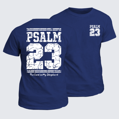 Psalm 23 The Lord Is My Shepherd Jesus God Christian Cotton T-Shirt