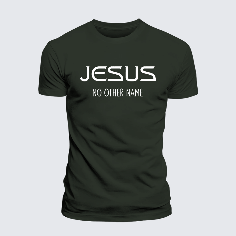 Jesus No Other Name Jesus God Christian Premium Mercerized Cotton Tee