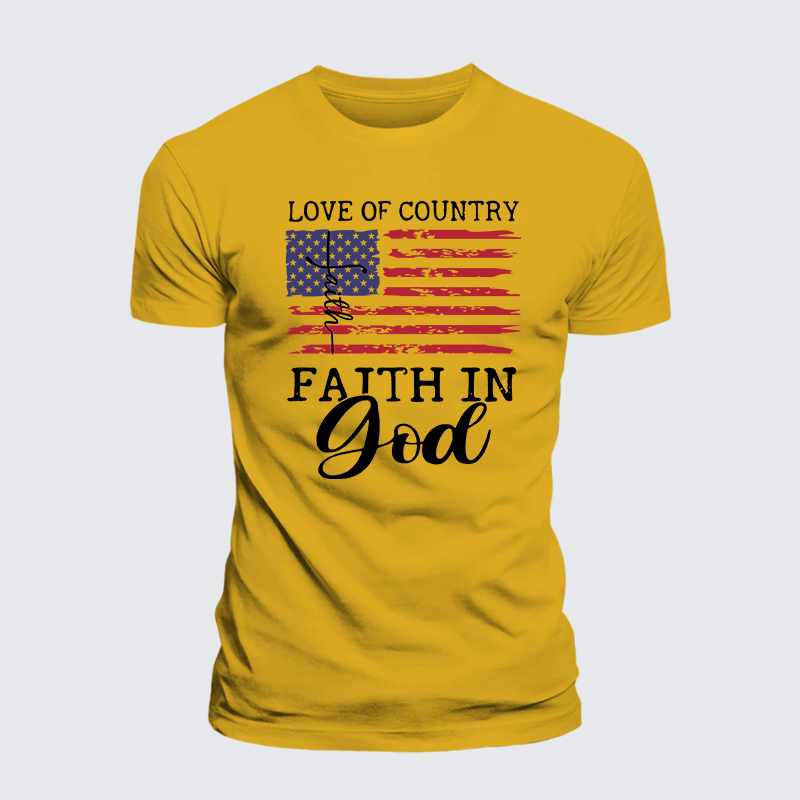 Faith In God Jesus God Christian Premium Mercerized Cotton Tee