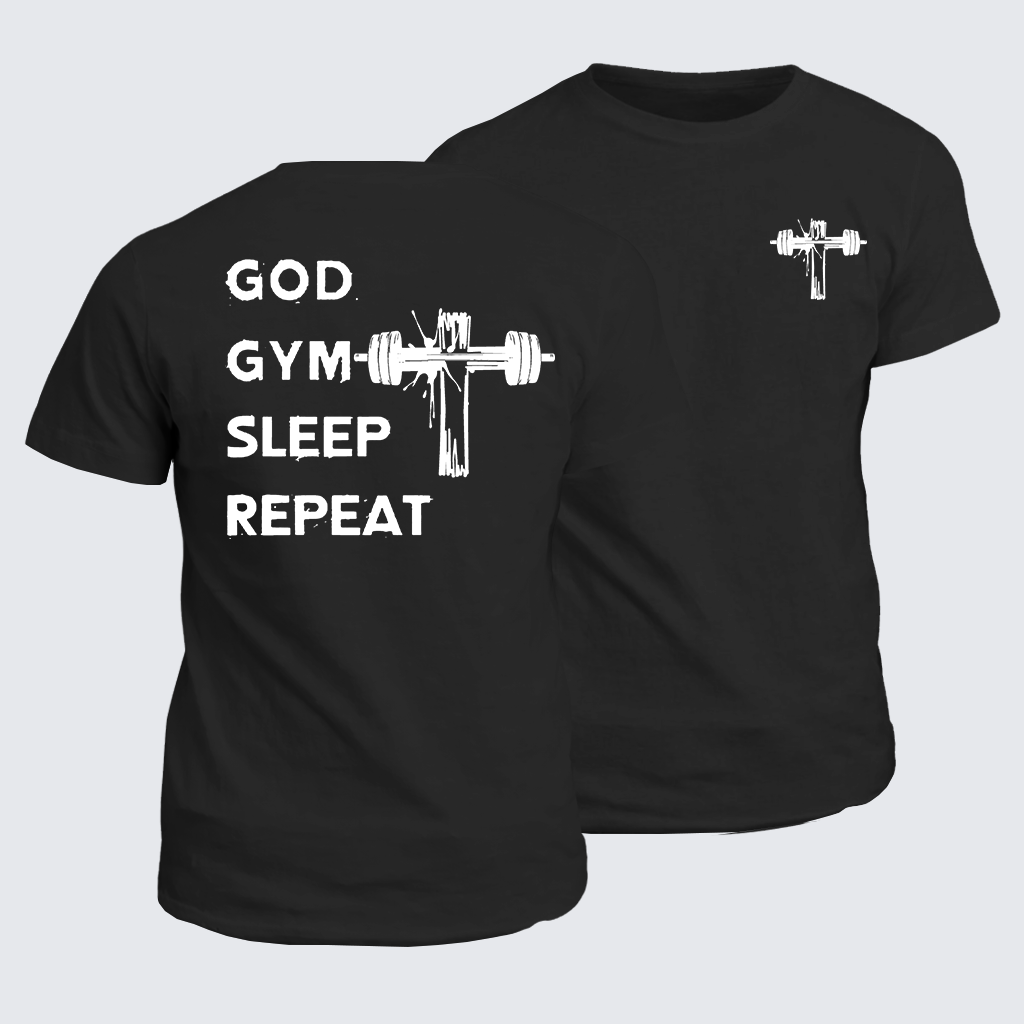 Man Of God Husband Dad Jesus God Christian Cotton T-Shirt