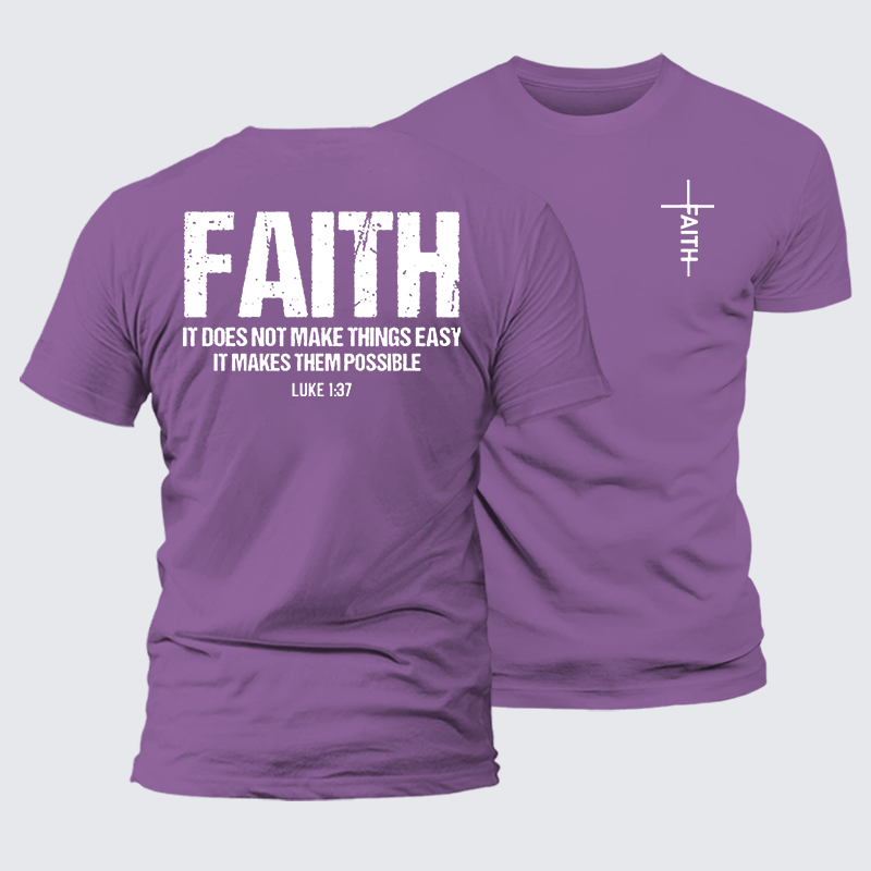 Faith Jesus God Christian Premium Mercerized Cotton Tee