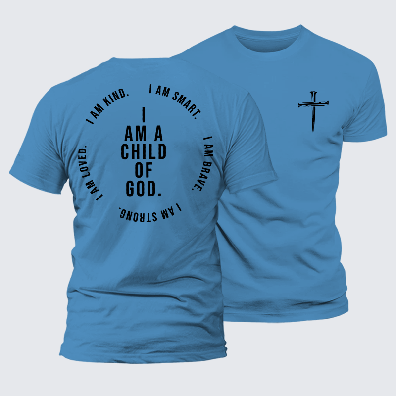 I Am A Child Of God Jesus God Christian Premium Mercerized Cotton Tee
