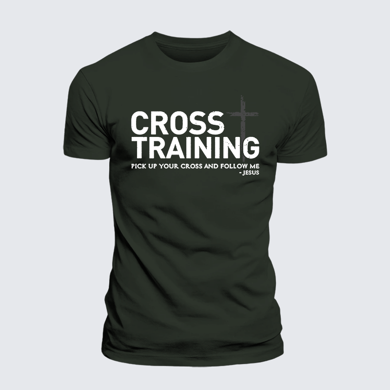 Cross Training Jesus God Christian Premium Mercerized Cotton Tee
