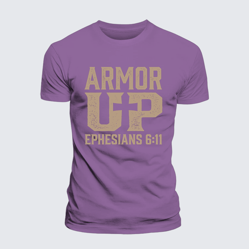 Armor Up Jesus God Christian Premium Mercerized Cotton Tee