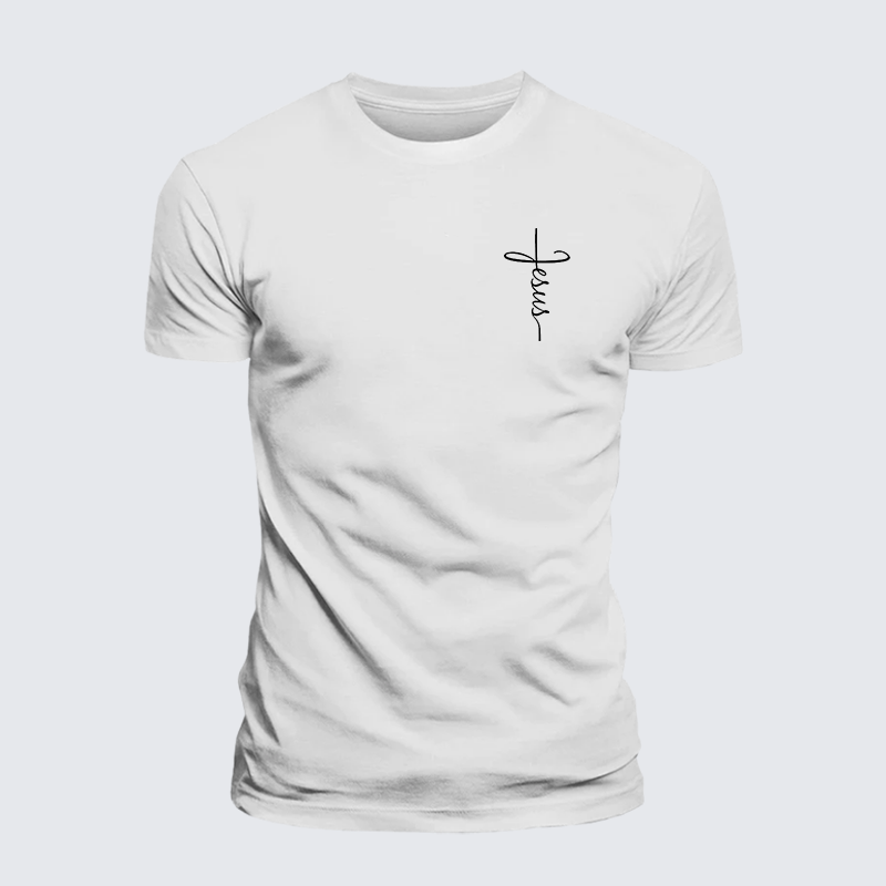 Jesus Cross Jesus God Christian Premium Mercerized Cotton Tee