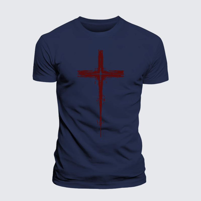Light of Cross Jesus God Christian Premium Mercerized Cotton Tee