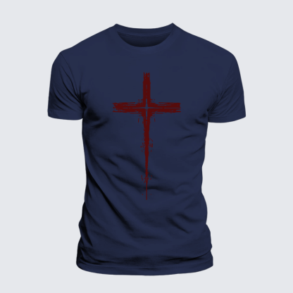 Light of Cross Jesus God Christian Premium Mercerized Cotton Tee