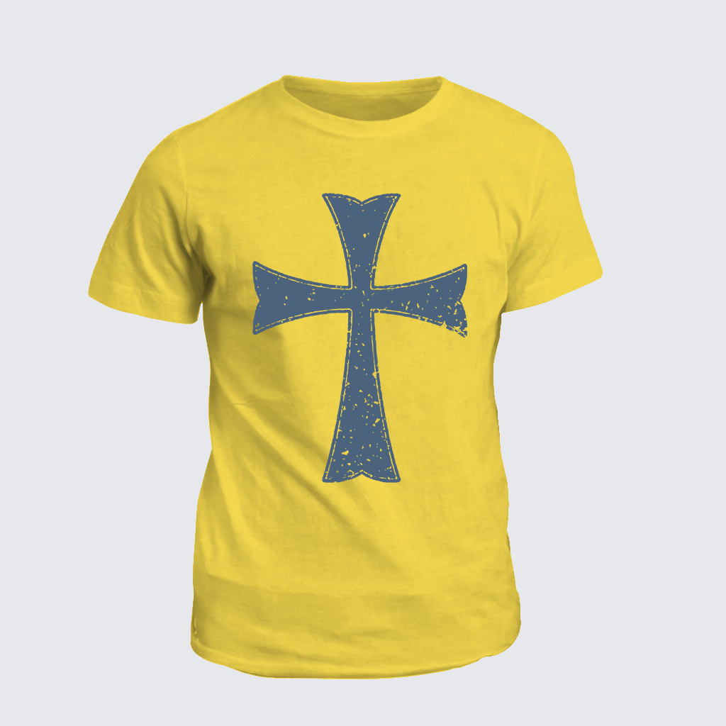Knights Templar Crusader Cross Jesus God Christian Cotton T-Shirt
