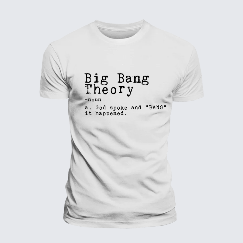 Big Bang Theory Jesus God Christian Premium Mercerized Cotton Tee